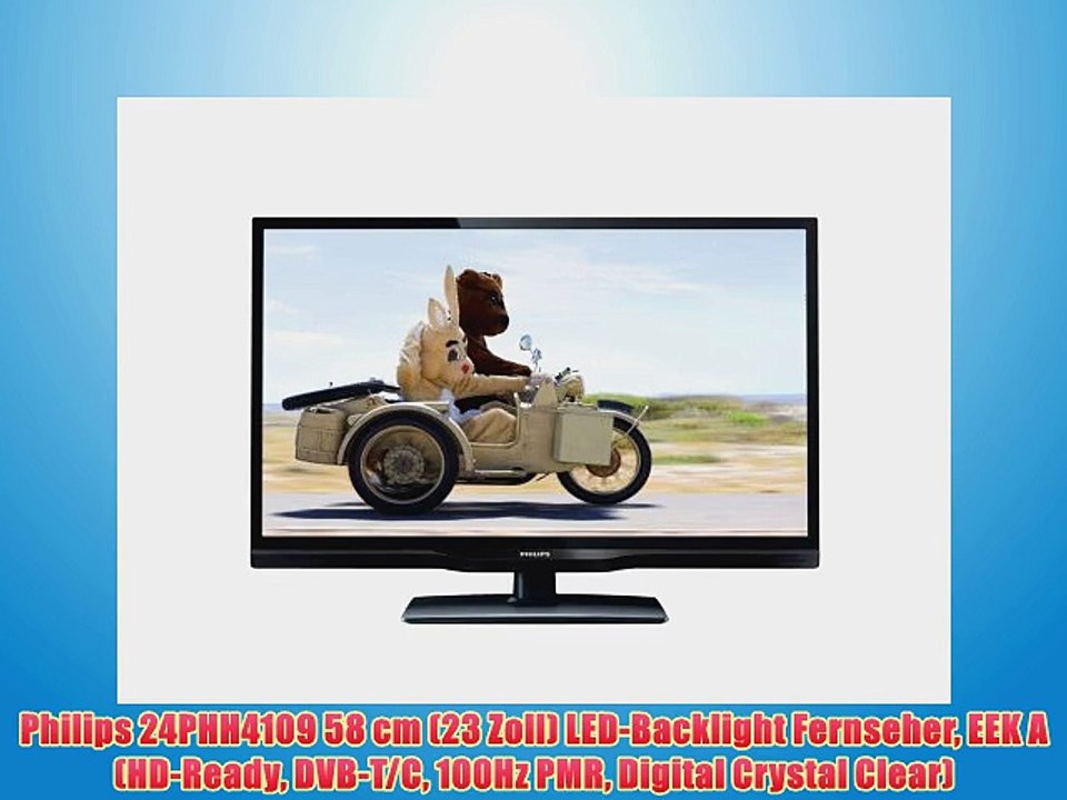 Philips 24PHH4109 58 cm (23 Zoll) LED-Backlight Fernseher EEK A (HD-Ready DVB-T/C 100Hz PMR