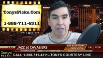 Cleveland Cavaliers vs. Utah Jazz Free Pick Prediction NBA Pro Basketball Odds Preview 1-21-2015