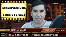 Sacramento Kings vs. Brooklyn Nets Free Pick Prediction NBA Pro Basketball Odds Preview 1-21-2014