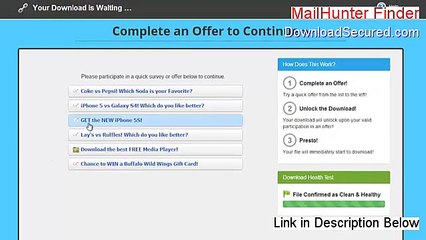MailHunter Finder Full Download (Free of Risk Download)