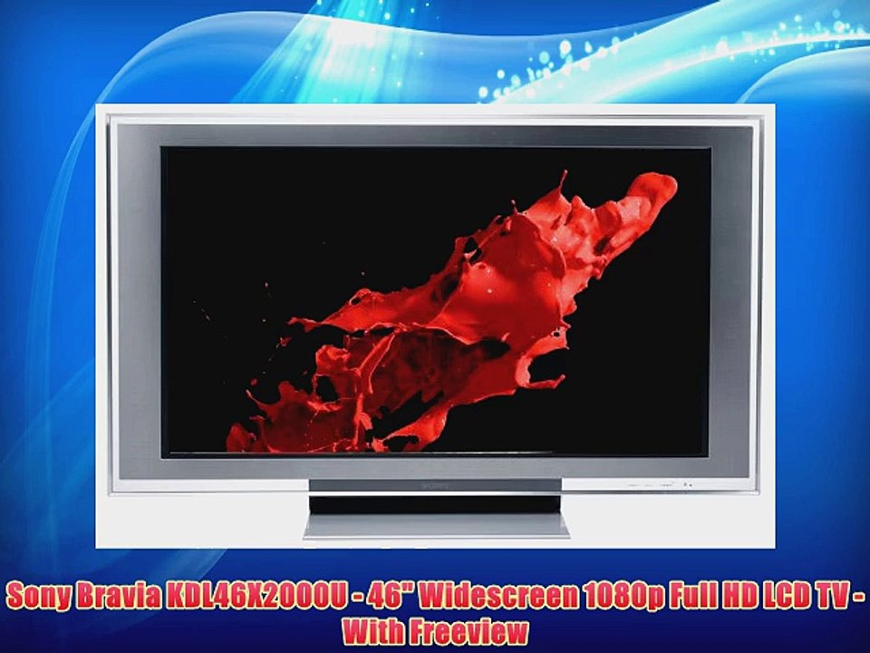 Sony Bravia KDL46X2000U - 46 Widescreen 1080p Full HD LCD TV - With Freeview