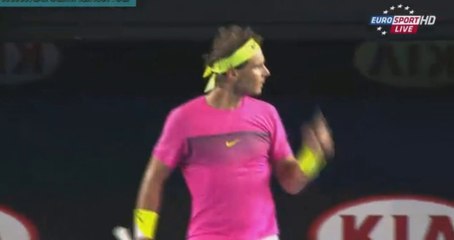 AO2015 R3 Rafael Nadal vs. Dudi Sela (SET 3)