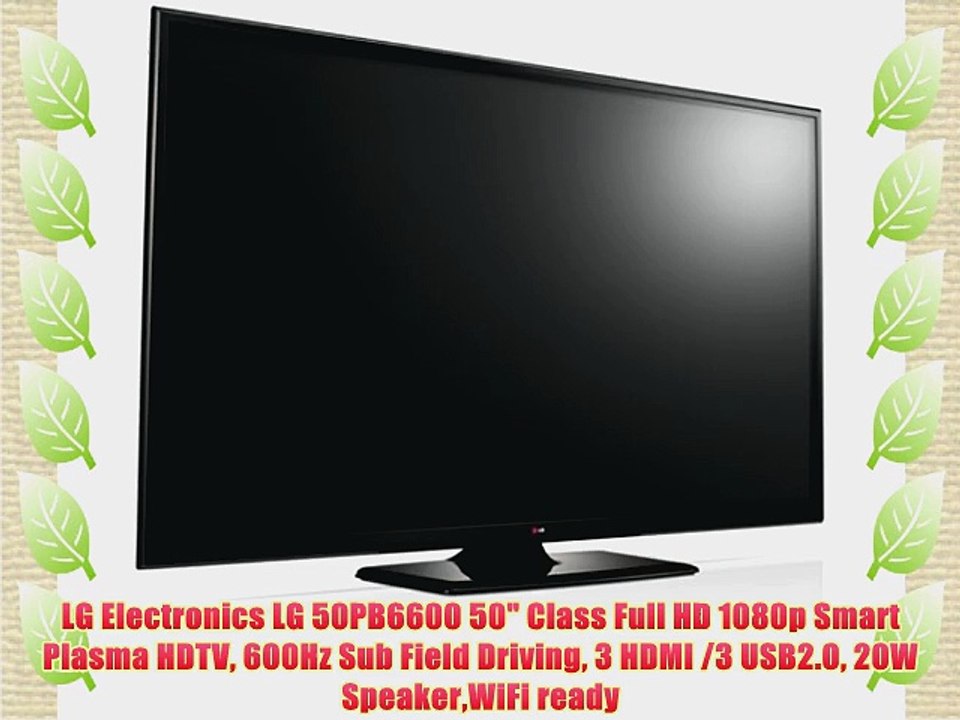 LG Electronics LG 50PB6600 50 Class Full HD 1080p Smart Plasma HDTV 600Hz Sub Field Driving