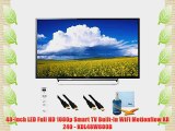 KDL48W600B 48 LED HD 1080p Smart TV Motionflow XR 240 Plus Hook-Up Bundle - Bundle Includes