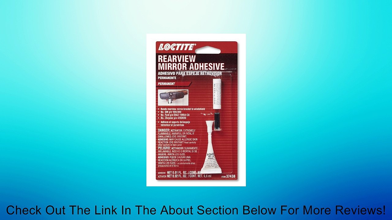 Loctite 37438 Rearview Mirror Adhesive Kit 0.3 cc Review video