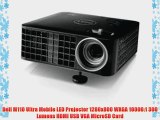 Dell M110 Ultra Mobile LED Projector 1280x800 WXGA 10000:1 300 Lumens HDMI USB VGA MicroSD