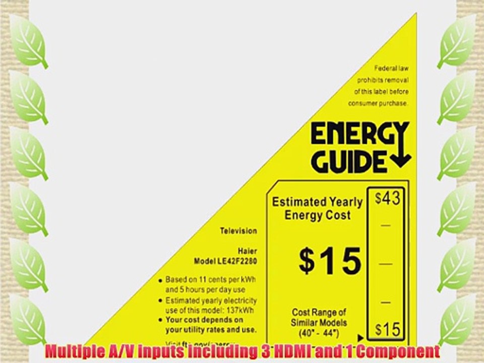 Haier LE42F2280 42-Inch 1080p 60Hz LED HDTV (Black)