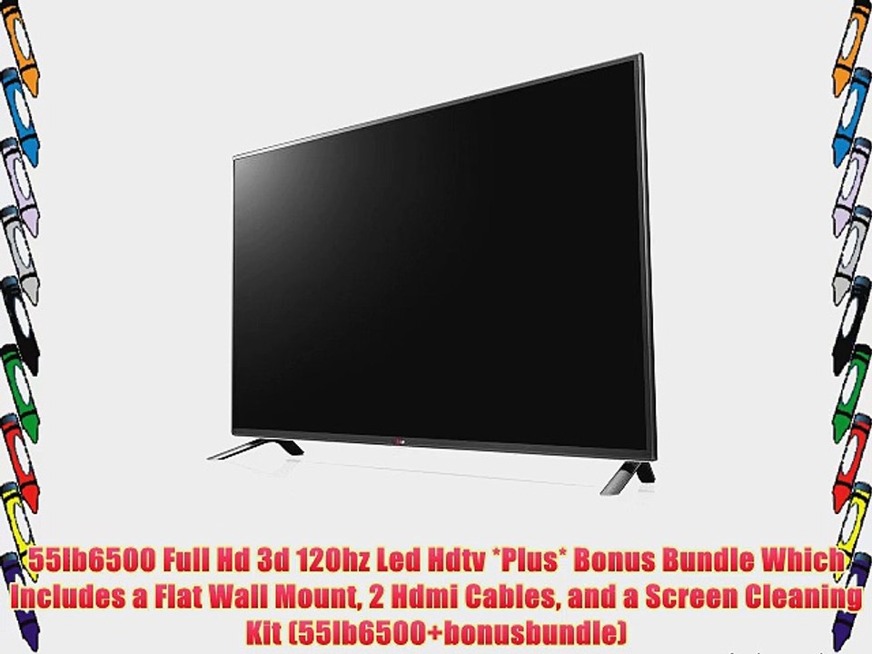 55lb6500 Full Hd 3d 120hz Led Hdtv *Plus* Bonus Bundle Which Includes a Flat Wall Mount 2 Hdmi