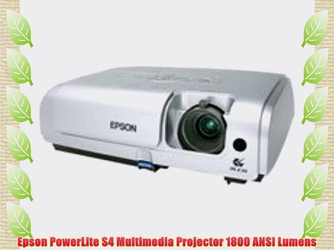 Epson PowerLite S4 Multimedia Projector 1800 ANSI Lumens