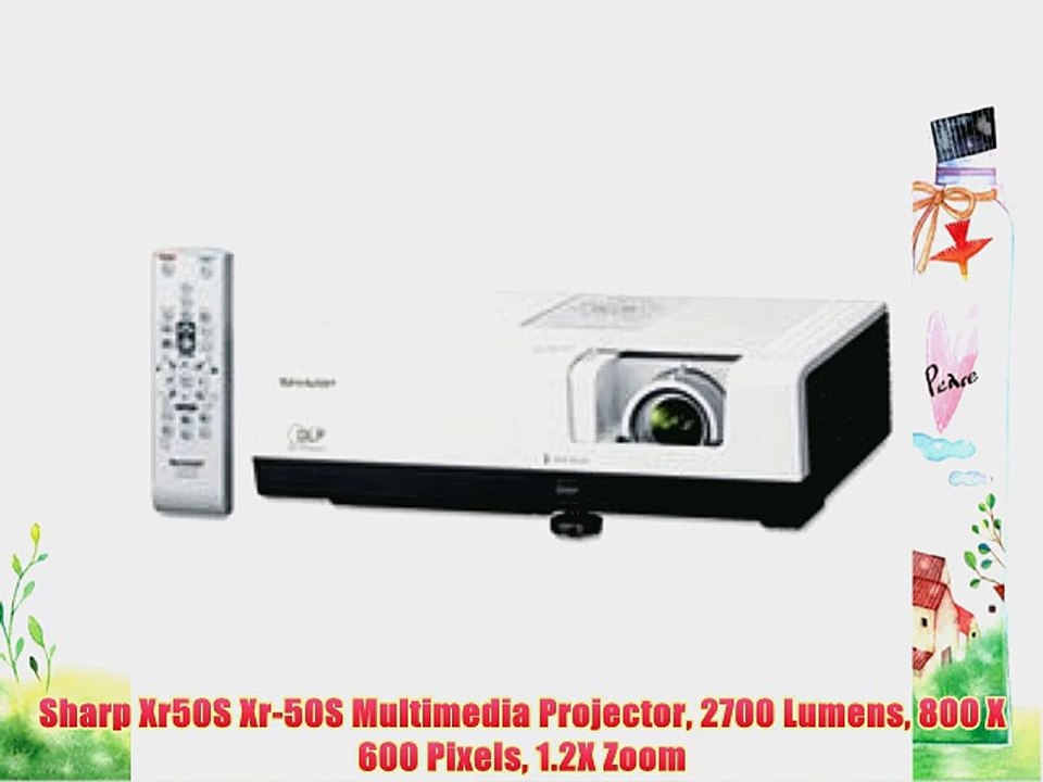 Sharp Xr50S Xr-50S Multimedia Projector 2700 Lumens 800 X 600 Pixels 1.2X Zoom