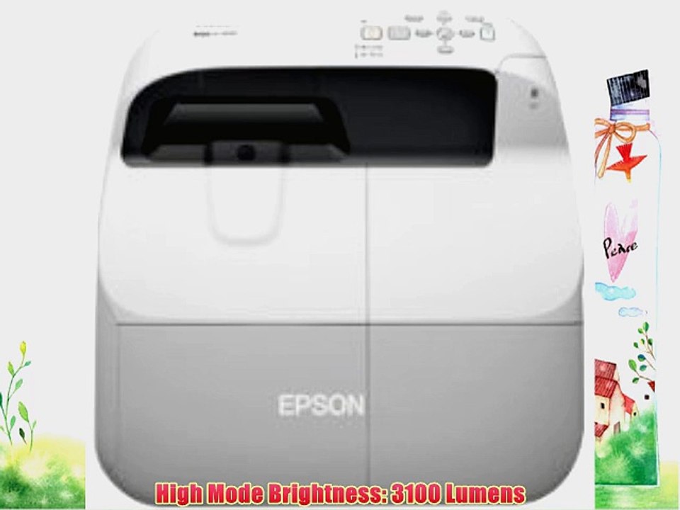 V11H452520W Brightlink 485Wi 3100 Lumens 1280 x 800 WXGA 3000:1 Interactive Projector with