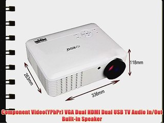 EUG 99S Full Color HD LED 3D Ready Projector 3500 Lumens Support 1080p 720P Native Resolution