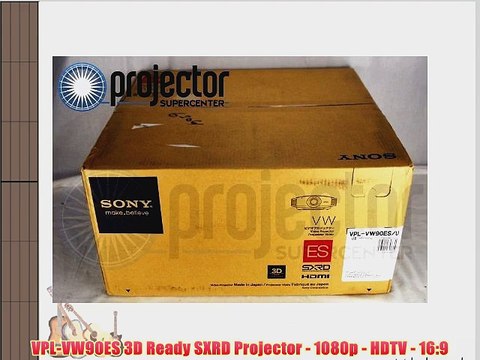 VPL-VW90ES 3D Ready SXRD Projector - 1080p - HDTV - 16:9