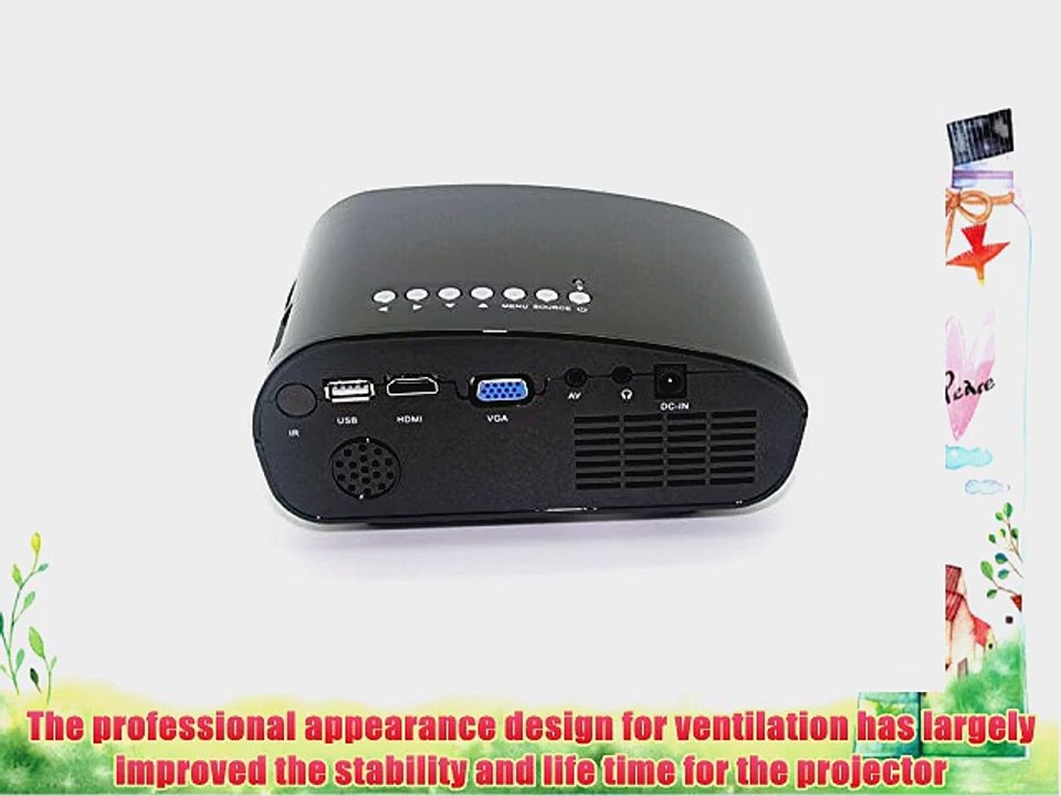 Aketek Newest Upgraded K10 LED Mini Portable Projector Pico Home Projector Cinema Theater PC