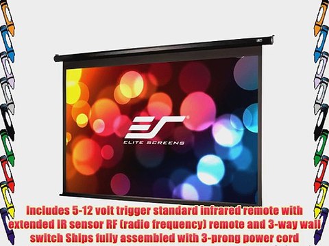 Elite Screens VMAX110UWH2 VMAX2 Electric Projector Screen (110 inch Diagonal 16:9 Ratio 54Hx96W)