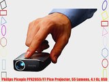 Philips Picopix PPX2055/F7 Pico Projector 55 Lumens 4.1 Oz USB