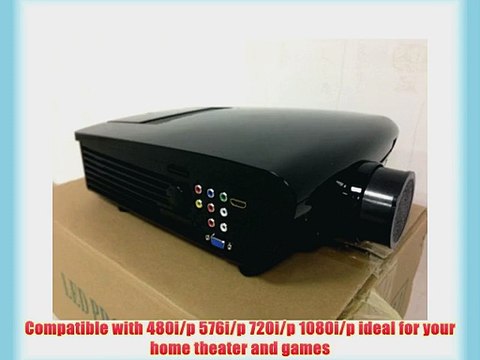 LCD Movie Projector 640x480 Pixels HDMI Port 1080i/p Compatible Game TV Home Theater