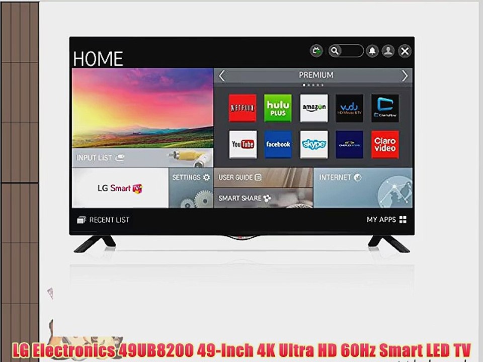 LG Electronics 49UB8200 49-Inch 4K Ultra HD 60Hz Smart LED TV