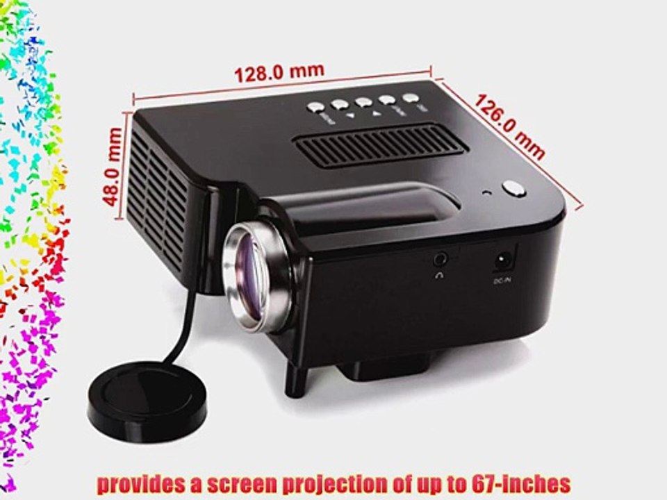 LED Projector - LCD Image System - Projects up to 60 and Supports A/V USB and SD Inputs