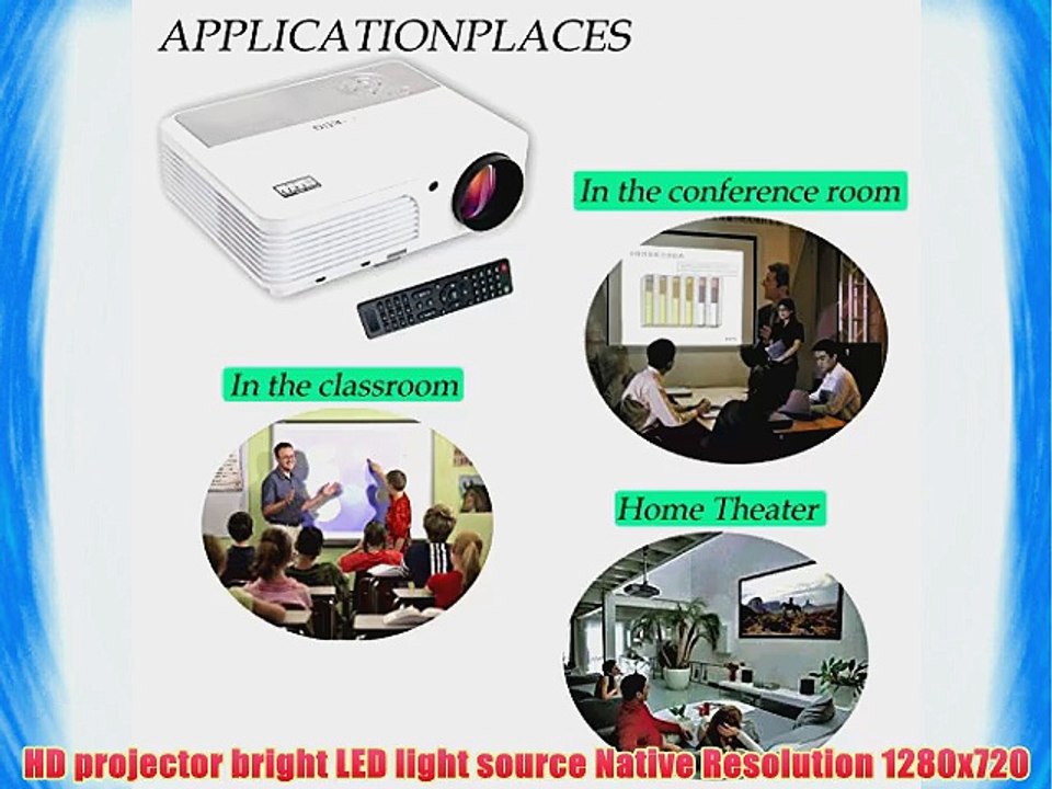 EUG X660S (A) Android4.2 Built-in Wifi 3D HD 1080p Home Office LCD Projector Image Video System