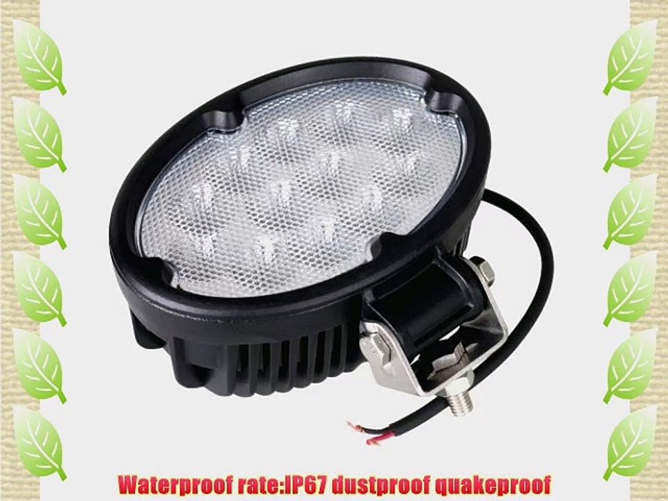 Kohree? Black 6.5 36W LED Work Light Flood Beam 3400Lumen Floodlight IP67 Waterproof