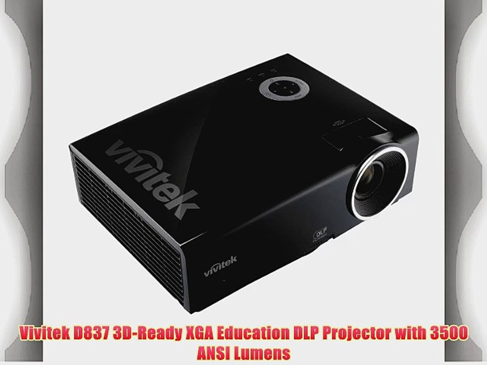 Vivitek D837 3D-Ready XGA Education DLP Projector with 3500 ANSI Lumens
