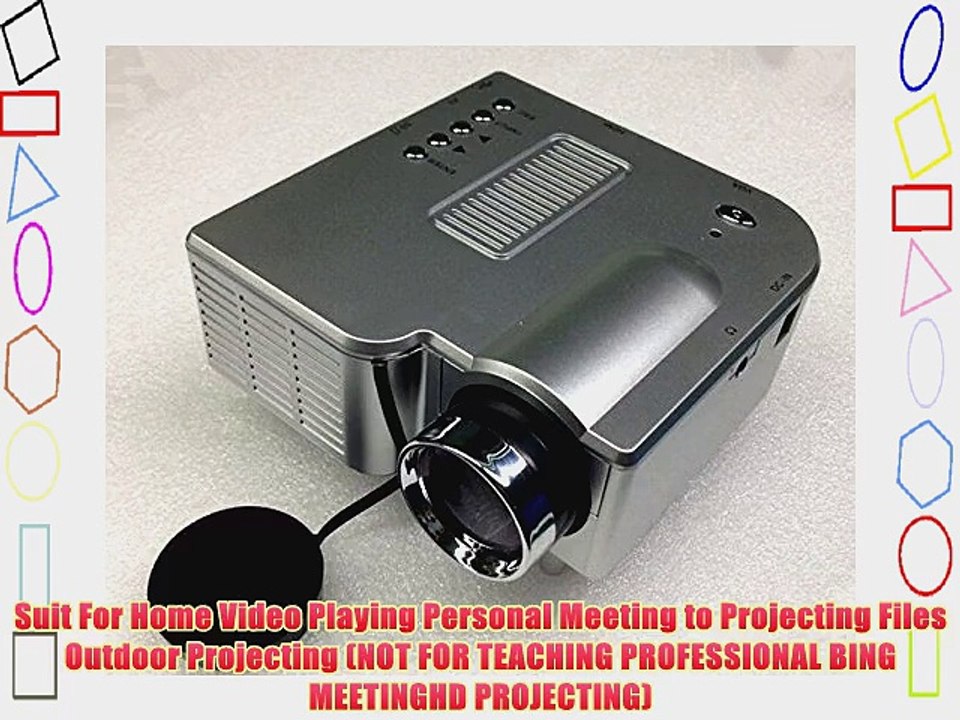 Aketek UC28 24W PRO Portable HDMI Mini Home LED Projector 60 Cinema Theater-Silver