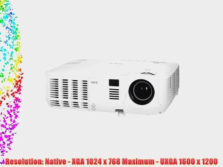 NEC Display Solutions NP-V300X XGA 1024 x 768 3000 Lumens DLP High-Brightness Mobile Projector