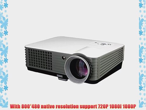 MeGooDo LCD HD Home Theater Projector Video Games LED lamp 2000 lumens 800*480 pixel (Support