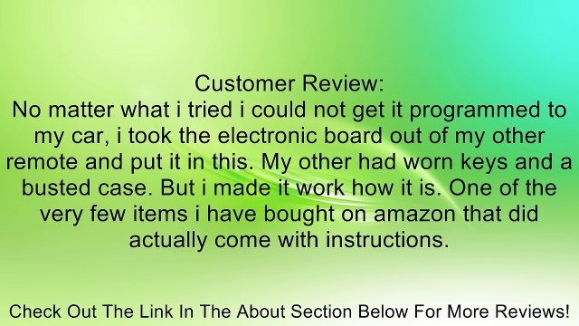 Clifford 904100 Replacement Remote Transmitter Review