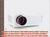 Sourcingbay Dual Core 1.5ghz CPU Android 4.2 Projector - 8gb Internal Memory 3000 Lumens 2000:1