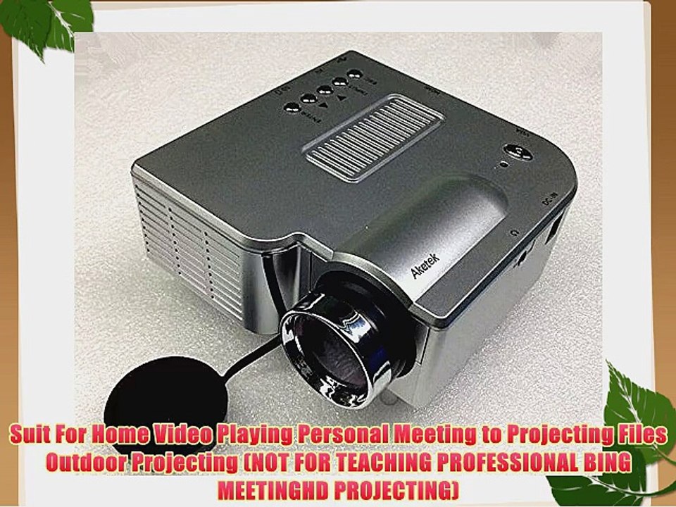 Aketek? Multimedia LCD Image System Home LED Digital Projector 60 Cinema Theater PC Laptop