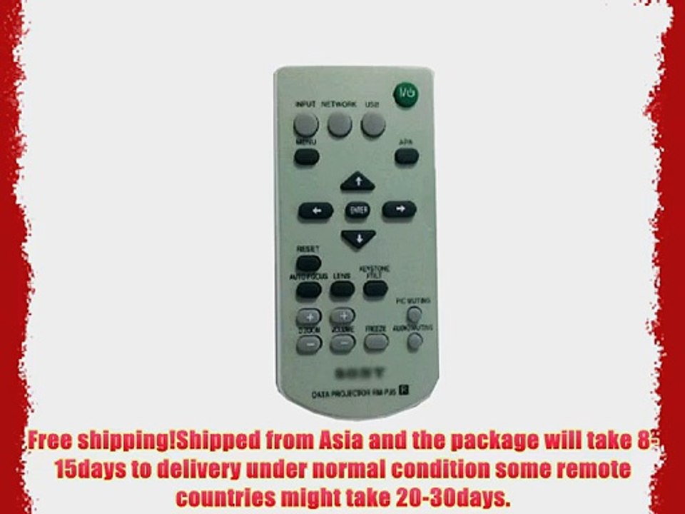 Projector Remote Control for Sony VPL-CX11 VPL-CS20 VPL-CX20 VPL-CX21 VPL-CX60 VPL-ES1 VPL-EX1