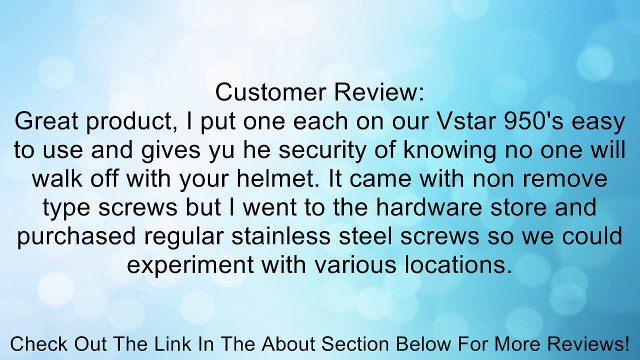 Bikers Choice Helmet Lock 74937S2 Review