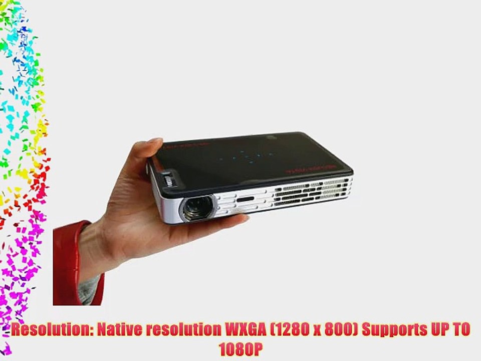 Vista V2 3D HDMI Handheld Projector - 700 Lumen - WXGA - DLP-LINK HD Supports 1080P PICO DLP