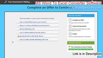 MS Word To Excel Converter Software Download Free [Instant Download]