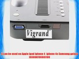 Vigrand Projector 80 Ansil Lumens Multimedia LED LCD Portable Black Projector with Music Photos