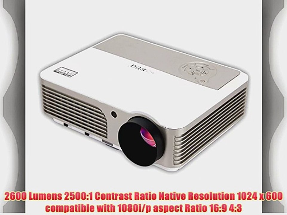 EUG X760 (A) Android4.2 HD Wireless Bulid-in WiFi 3D Ready Home Office LCD Projector 1080P