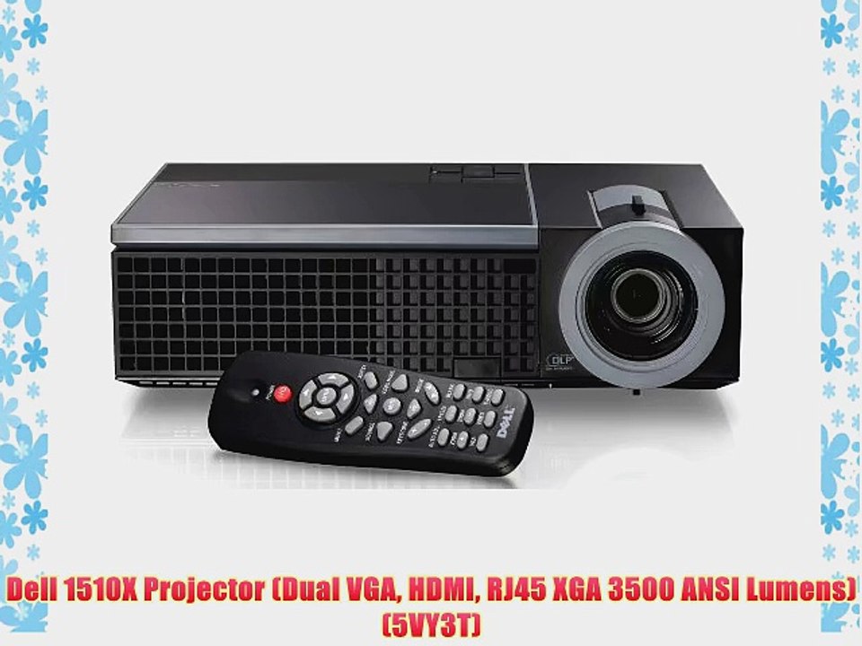 Dell 1510X Projector (Dual VGA HDMI RJ45 XGA 3500 ANSI Lumens) (5VY3T)