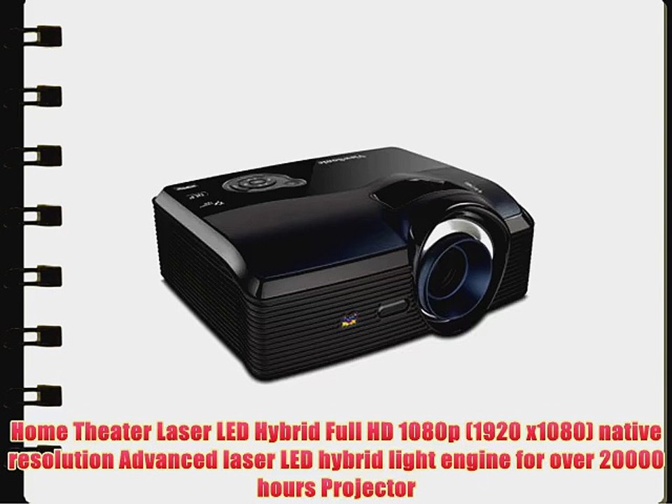 ViewSonic PRO9000 1600 ANSI Lumens Laser LED Hybrid Light Engine Full HD 1080P Home Theater
