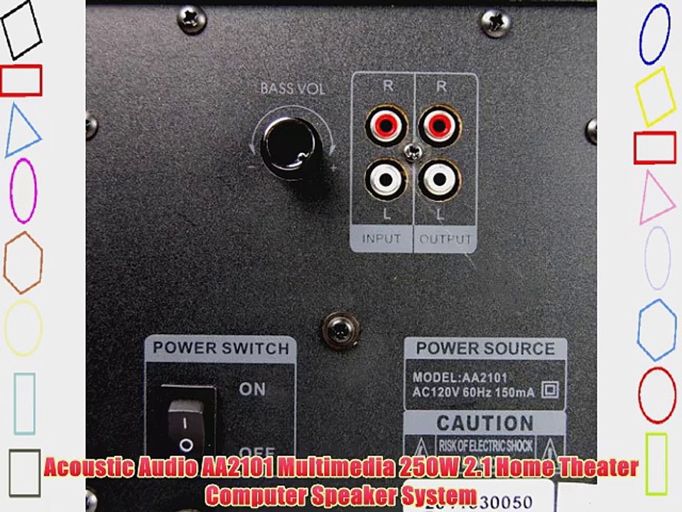 Acoustic Audio AA2101 Multimedia 250W 2.1 Home Theater Computer Speaker System