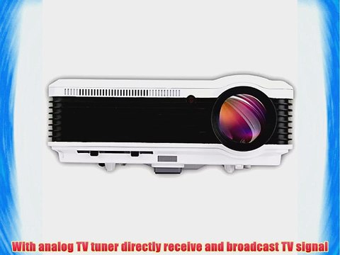 EUG X88 1080p 3600 Lumens 3D Ready Full HD LED Multimedia Video Home Offiece Projector Image