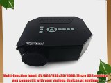 Amoker UC30 100 150 Lumens HDMI Portable Mini LED Projector Home Cinema Theater AV/VGA/USB/SD/Micro