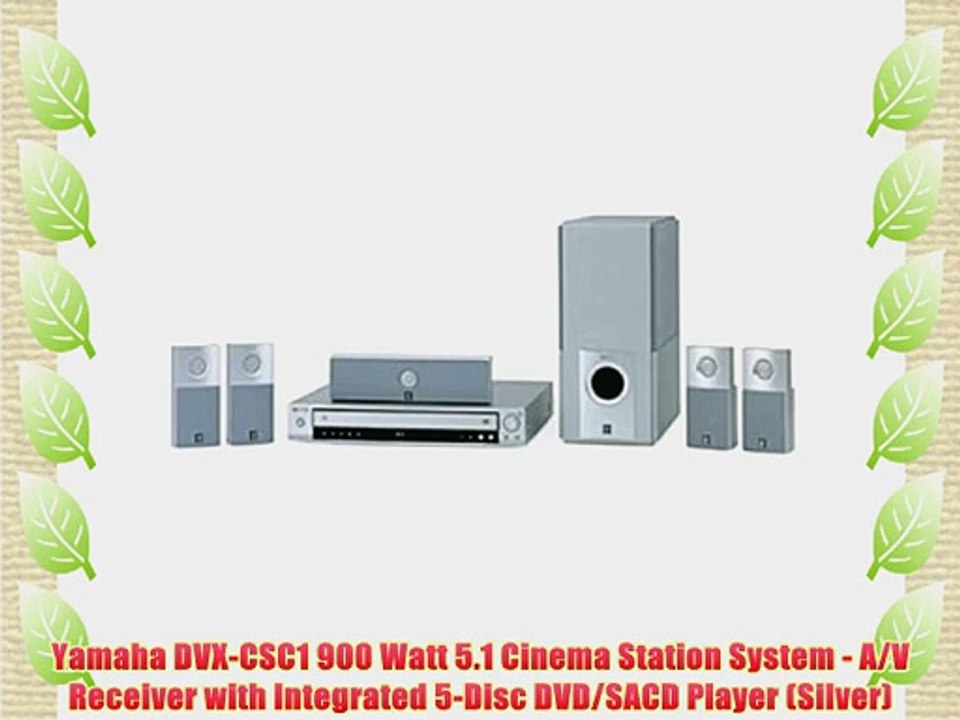 Yamaha DVX-CSC1 900 Watt 5.1 Cinema Station System - A/V Receiver with Integrated 5-Disc DVD/SACD