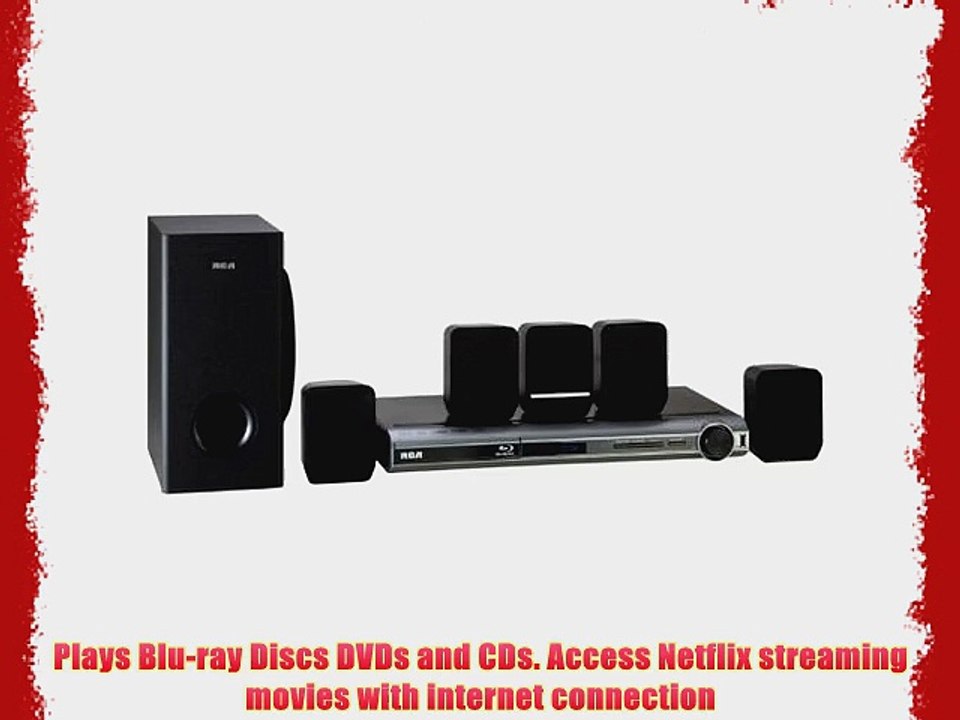 RCA 300W Blu-ray/DVD Home Theater System - Black (RTB1013)