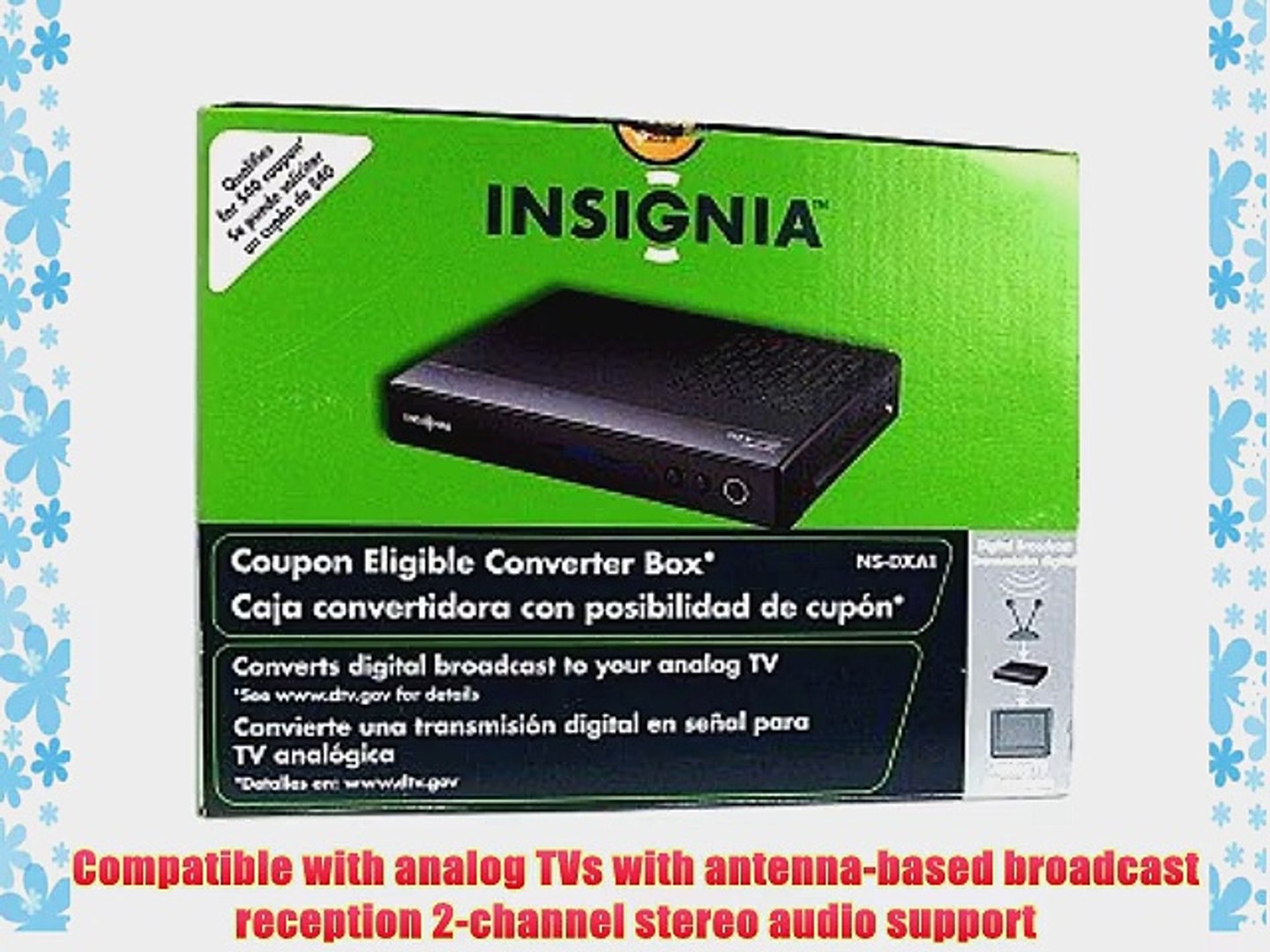 Insignia NS-DXA1 Digital to Analog TV Tuner Converter Box for Regular TV  Sets - video Dailymotion