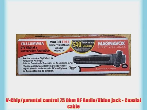 Magnavox DTV Digital to Analog Converter TB110MW9A