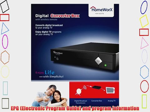 Homeworx HW100STB ATSC Digital Converter Box with Analog Pass Through