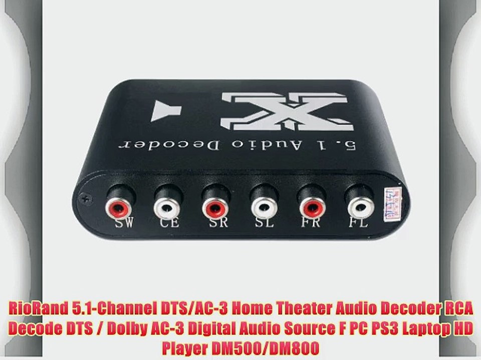 RioRand 5.1-Channel DTS/AC-3 Home Theater Audio Decoder RCA Decode DTS / Dolby AC-3 Digital