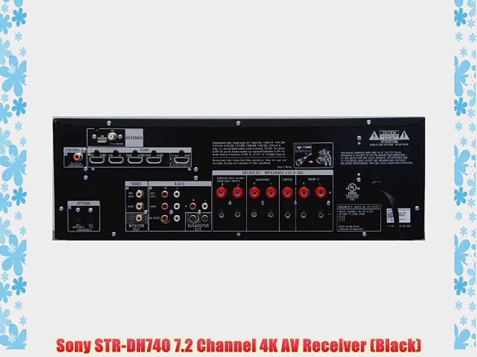 Sony STR-DH740 7.2 Channel 4K AV Receiver (Black)